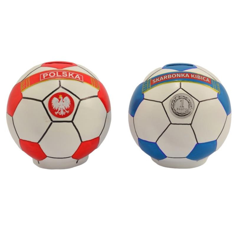 Skarbonka ceramiczna Piłka h:14cm 458 mix